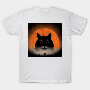 Scary Halloween Cat T-Shirt